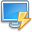 monitor,lightning,computer,screen,display icon