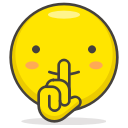 face, shushing svg vector icon