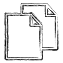 copy, duplicate, file, productivity, shape, social svg vector icon