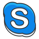 communication, media, network, skype, social svg vector icon