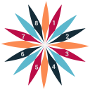 analytics, flower, infographic, pie chart svg vector icon