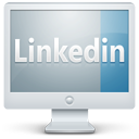 linkedin, monitor, screen icon