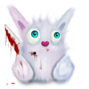 animal, murder, pink, rabbit icon