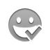 smiley,grin,checkmark icon