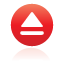 button, eject, red icon