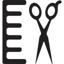 beauty, hair, hairdresser, salon, scissors svg vector icon