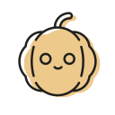 cute, halloween, orange, pumpkin, smile, sweet svg vector icon