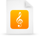 document, file, orange, paper icon