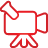 basic, camcorder, red icon