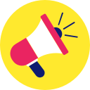 ads, announcement, bullhorn, loud, marketing, megaphone svg vector icon