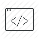 code, coder, coding, css, embed, html, php icon
