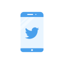 bird, iphone, phone, twitter logo svg vector icon