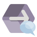 next,speech,bubble icon