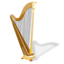 harp, instrument, music icon