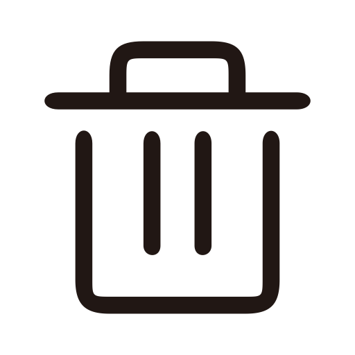 Bu Trash O svg vector icon
