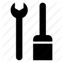 brush, configuration, edit, preferences, settings, tools, wrench icon