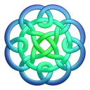 bluegreen,circleknot,knot,knotting icon