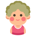 family, grandma, grandmother, grandparents, senior, women svg vector icon