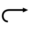 arrow, back, line, right svg vector icon