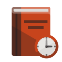 book,clock icon