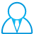 basic, blue, user icon