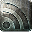 engraved, grunge, highlight, metal, rss, social media icon