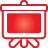 basic, presentation, red icon