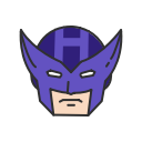 hawkeye, hero, marvel characteristic, super hero svg vector icon