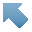arrow, left, up icon