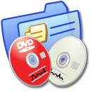 folder,blue,dvdr,cdr icon