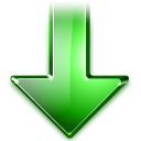 update,misc,arrow,down,download,green,descend,fall,decrease,descending icon