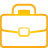 basic, briefcase, yellow icon
