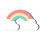 forecast, rainbow, weather svg vector icon