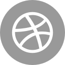 dribbble, media, online, social svg vector icon
