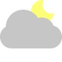 cloud, moon svg vector icon
