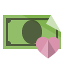 bill,heart icon