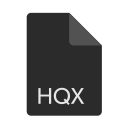 extension, file, format, hqx svg vector icon