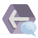 previous,speech,bubble icon
