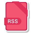 document, extension, file, rss svg vector icon