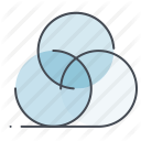 abstract, art, circle, design, draw, geometry, tool icon