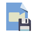 file,type,video,diskette icon