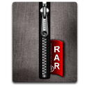 rar,silver,black icon
