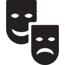 entertainment, film, movie, theater, theatre svg vector icon