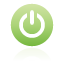 button, green, power icon