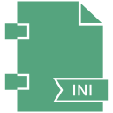 extensiom, file, file format, ini svg vector icon