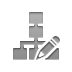 organizational,chart,pencil icon
