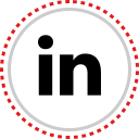 linkedin, logo, social svg vector icon