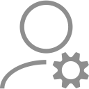 cog, gear, profile, settings, user svg vector icon
