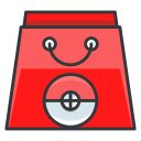 bag, game, go, play, pokemon, shopping svg vector icon