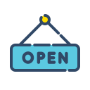 online, open, shop, shopping, sign svg vector icon
